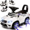 alles-meine.de GmbH Rutschauto - umbaubar zu Schaukel Farbwahl Auto - Mercesdes Benz GL 63 AMG - inkl. Name - weiß - mitwachsend - Musik & Sound - MP3 USB Anschluß + AUX Eing..