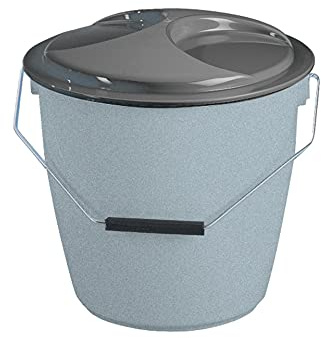 Denox Bucket with lid 16L, Granite, ø325x330 mm