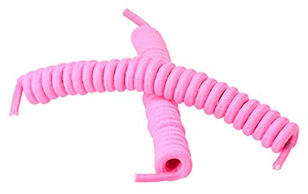 CORD ON - Cordones elásticos en espiral Twist-Twist para zapatos de niños y jóvenes - 1 par (Rosa)
