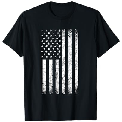 Bandera Americana Americana Patriótica Camiseta Hombre USA Flag Distressed S