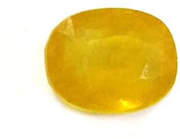 S KUMAR GEMS & JEWELS Natürlicher gelber Saphir-Edelstein für Männer und Frauen, Shell, Gelber Saphir