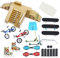 PLSOPPKG Skate Park Kit Ramp Parts for Finger Skateboard Park Kit Part Training Props with Finger Skateboards Finger Bikes Skates and Scooters and More(5 Parts)