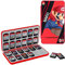 Konphat Switch Spiel Aufbewahrungsbox, Switch Spielkarte Cartridges Halten Sie 24 Spielkarten und 24 Micro SD Karten, Schlank Tragbar Spiele Organizer, Weiches Silikon Futter, Magnetverschluss