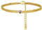 FindChic Fußkette Damen aus Kupfer goldenes Fußbänder Modes Kristall Fußschmuck Wasserfest herz Geburststein Februar Amethyst Stein als Geschenk zum Geburtstag, Weihnachten, Valentinstag