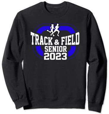 Leichtathletik 2023 Senior Grad 23 Blau Schulfarbe Sweatshirt