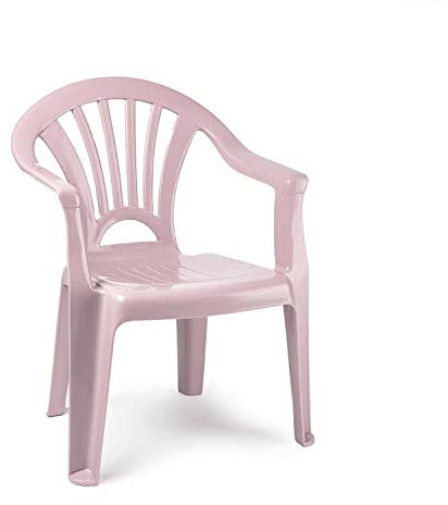 CABLEPELADO Silla Infantil de Plástico para Jardín, Terraza, Patio y Camping - Apta para Niños, Altura Total 49.5 cm, Rosa