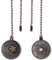 2 x Deckenventilator-Zugketten-Set & Mondmuster Zugketten Verlängerung Kupfer Perlen Fan Zugkette mit Ornament