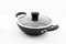Zinel 4144 Non-Stick Wok with Glass Lid, Cast Aluminum, Black, 28cm