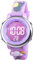 Vicloon Montre Enfant, Montre Enfant Étanche Numérique Sport, Montre Conception de Dessin animé 3D Digitale, Montres LED Rétro Eclairage pour 3 à 11 Ans Fille Garçon Elephant Violet Clair