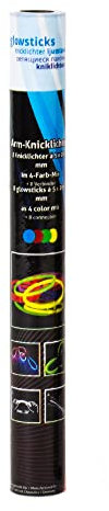 KNIXS Arm-Knicklichter - 10er Rolle - 5-Farb-Mix (grün,rot,blau,gelb,pink)