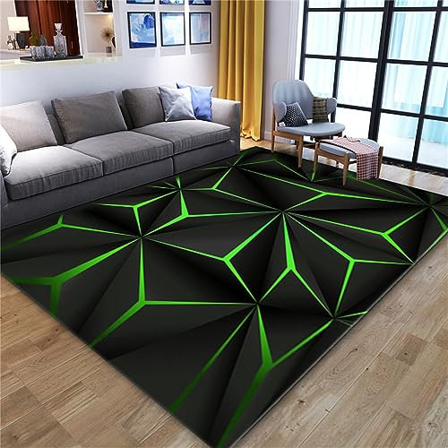 Aoligeinb Vortex Teppich 3D Illusion Teppich Quadrat 3D Matte Vortex bodenlose Lochmatte 3D Bereich Teppiche für zu Hause Schlafzimmer Wohnzimmer