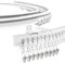 Bendable Ceiling Curtain Track for Bay Windows, 4.26M/14FT Flexible Ceiling Track Curtain Rail, Plastic Curtain Tracks System And Fittings Wall Ceiling Mounted For RV Room Divider, White