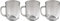 Catergold Cafe Mugs Coffee Tea Cup Stylish Glass Temperature Resistant Cold & Hot Drinks Ideal for Ice Cream Latte Espresso Cappuccino Hot Chocolate With Mug Handle Clear 245ml Pack Of 3