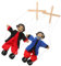 TOYANDONA 2stücke Piraten Marionetten Spielzeug Für Junge Mädchen Lustige Holz Marionette Mit Schnur Für Kreative Rollenspiele Und Interaktive Familienspiele Zufällige Designs
