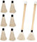 2 Stück Grill Mopp, 46cm Langer Holzstiel Grillpinsel Grillpinsel Saucenwischer Grillpinsel-Set mit 6 zusätzlichen Ersatzköpfen zum Grillen Grillen Räuchern von Steak