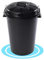 Dekohome Cubo de Basura 100 lts de capacidad con Tapa. Fabricado en Plastico Resistente, Ideal para Almacenaje de Basura para el Hogar, Oficina o Industria - Negro