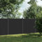 Festnight WPC Zaun Komplettset 353 x 186 cm - Gartenzaun Sichtschutzzaun Windschutzzaun - Windschutz Sichtschutz Element für Terrasse & Garten - Inklusive Montagematerial Grau (WPC-Pfosten)