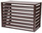 Outdoor-Klimaanlagenabdeckung, Sichtschutz, Aluminium-Blumenregal, Raumteiler (braun)
