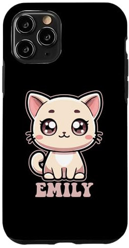 iPhone 11 Pro Emily Cute Kitty Cat Design for Girls Name Emily Case