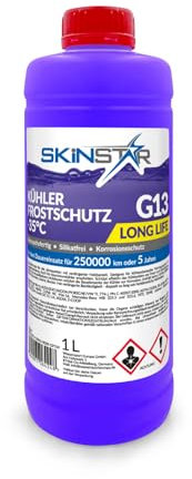 SkinStar Antigel de radiateur prêt à l'emploi -35 °C | G11 | G12 | G13 | Liquide de refroidissement | Liquide de refroidissement | Antifreeze antigel pour voiture | Produits chimiques de voiture (1 l,