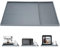 Large Silicone Coffee Machine Mat with Raised Edges, 40.5x61 cm Coffee Counter Protector with 19 x 40 cm Dish Drying Mat Multi-Functional Base Pad for Kitchen Countertop Bar Worktop(Grey)