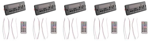 Lbvzxkad 5 Ensemble 2X25W 50W Amplificateur Lecteur MP3 Décodeur Carte 5V-12V Bluetooth 5.0 Voiture FM Radio Module Support TF USB Lecteur AUX Décodeur