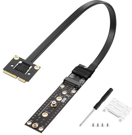 SinLoon Cable extensor de llave Mini PCIE a NGFF M.2 M MPCIE macho a M2 hembra NVME SSD Cable elevador