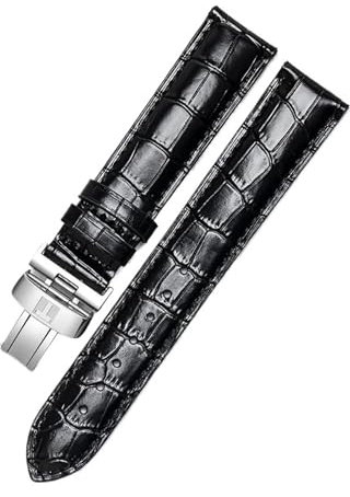 CWZZWS Lederband kompatibel mit Tissot le locle t41 T006 PRC200 Uhrengurtband Gürtband Armband 1853 Uhrenbandmänner 19mm 20 mm 21 mm 22 mm (Browngold Verschluss, 19mm)