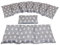 MARITIM - ANKER Körnerkissen 3 er Set Langes 80 x 18 cm 8 Kammer + 3 Kammer + kleines Kirschkernkissen Wärmekissen XXL Schulterkissen Mikrowelle (Grau Maritim - Anker, Weizen)