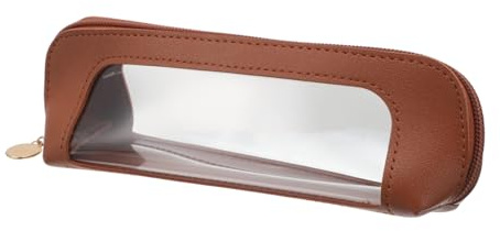 ROMISBABA Reisetasche für Make up Pinsel Transparent mit Stabilem Schutz und Sicherem Reißverschluss Tragbarer Kosmetik Organizer für Make up Künstler und Unterwegs Make up Pinselhalter