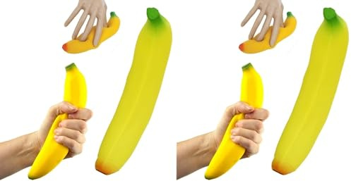 Tobar 30232 Squishy Banana 1 Stück, Farbe Gelb (Packung mit 2)