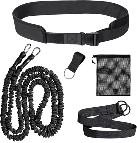 Ceinture d'entraînement de Natation | Sangle de résistance de 23 x 29 cm | Ceinture de résistance réglable de 2,5 à 7,5 m | Adultes Hommes Femmes Débutant Piscine Flottante Fitness Natation