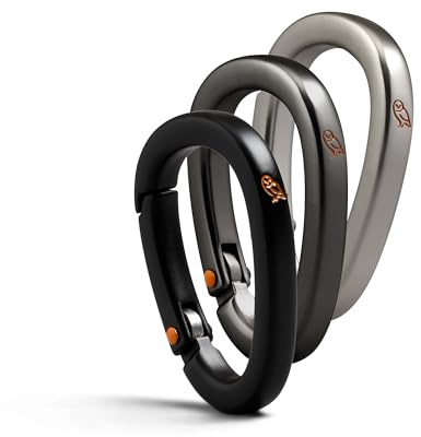 Bellroy Carabiner Trio, Befestigungsclips, 3er-Set - BlackGraphiteSilver | 3er-Set superleichte Befestigungsclips in vielseitigen Farben zum Organisieren deiner Alltagsgegenstände