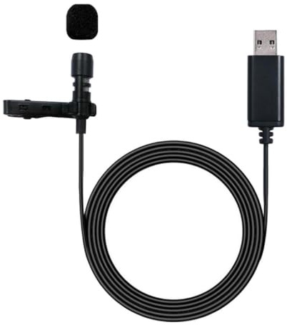 RCGOFOLLOW Schreibtisch Smartphone Chat Link Kopfhörer Laptop USB Ansteckmikrofon Hochempfindliches Mikrofon mit klarer Sprachaufnahme Funktion Lautsprecher Funkadapter Kleiner