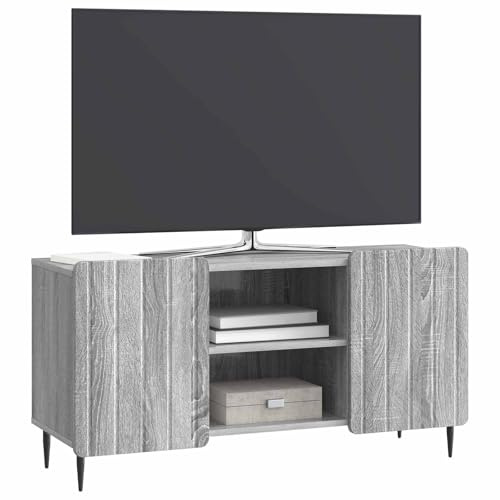 vidaXL TV-Schränk Graues Sonoma 102 x 34,5 x 52 cm Holzwerkstoff, Wohnzimmermöbel, Moderne Medienkonsole, stylische Aufbewahrung, rechteckiger Sideboard für Dein Zuhause