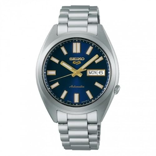 Seiko 5 Sport-Automatikuhr, blaues Zifferblatt, rundes Gehäuse, Anzeige von Datum und Tag, SRPL55K1