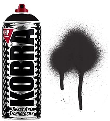 KOBRA HP054 400ml Aerosol Spray Paint - Satin Black