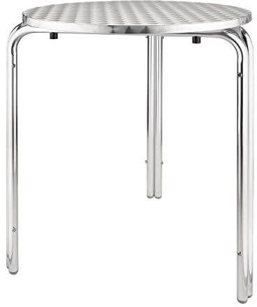Bolero runder Bistrotisch Edelstahl 3 Beine 60cm
