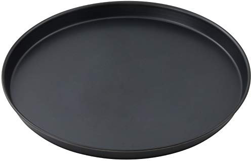 FMprofessional Pizzablech Ø 28 cm, hochwertiges Pizzabackblech, rundes Backblech aus Blaublech, Blech für tiefgekühlte und selbstgemachte Pizza, qualitative Pizzaform, Menge: 1 Stück