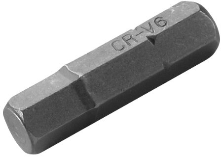SW-Stahl IBO/4-7 Schraubendrehbit 1/4 Zoll - Innensechskant SW 7 mm | Profi Bit aus Chrom-Vanadium-Stahl - 25 mm Länge - Brüniert - 6,3 mm Antrieb - Sechskant-Bit für Industrie & Werkstatt