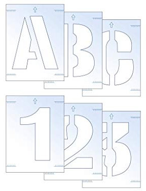Scan SCA9404 50mm Letter and Number Stencil Kit, multicolour, 119mm x 76mm x 14mm