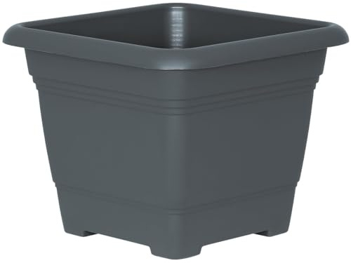 Geli Pflanzkübel Nora Anthrazit 40 cm quadratisch - Kunststoff