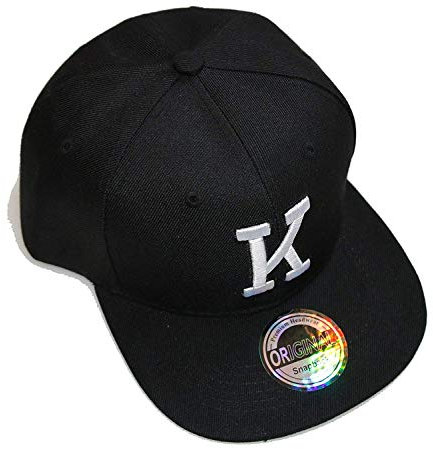 Buchstaben Initialen Snapback Cap Black & White (K)