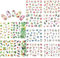KADS Nail Art Aufkleber Full Wrap Space Design-Blume Blätter Flamingos Nail Sticker Tattoo Sommer Nagel Decals