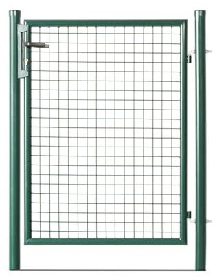 Portillon grillagé en Acier galvanisé Maille 50 x 50 Passage 1m x 1m00 Vert