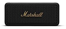 Marshall Emberton Bluetooth Tragbarer Lautsprecher, Kabelloser, Wasserabweisend - Schwarz und Messing