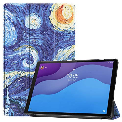 Case2go - Custodia per tablet compatibile con Lenovo Tab M10 HD Gen 2 - Con funzione AutoWake - Similpelle Caso - Cielo stellato
