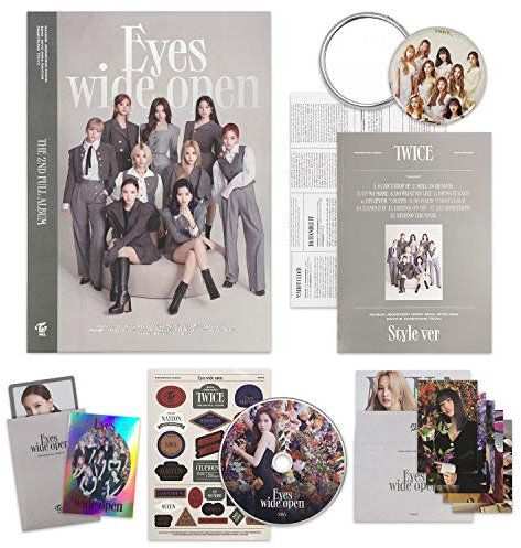 TWICE 2nd Album - EYES WIDE OPEN [ STYLE ver. ] CD + Photobook + Message Card + Lyric Poster + Sticker + Photocards
