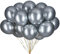 12 Zoll Luftballons Silber Helium,Metallic Luftballons Silber 50 Stücke Latex Ballons Ø 30 cm für Hochzeit Valentinstag Geburtstag Taufe Kommunion Party Deko