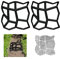Relaxdays Gehwegform 2er Set, DIY Gestaltung von Gartenwegen, zum Selbstgießen, HxBxT: 4x42x42 cm, Kunststoff, schwarz